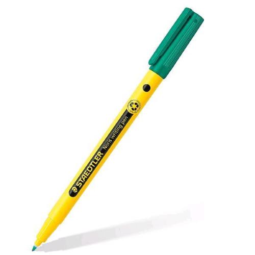 STAEDTLER NORIS RICICLATA PENNA A SFERA TRATTO 0.6 mm FUSTO IN PLASTICA RICICLATA INCHIOSTRO VERDE CONF 10 Pz.