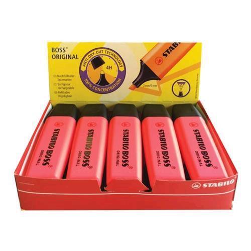 STABILO BOSS ORIGINAL EVIDENZIATORE ROSSO 10 Pz