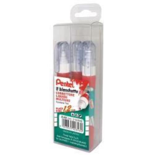 PENTEL ZL63 CORRETTORE LIQUIDO A PENNA DA 7 ML CONF 3 Pz.