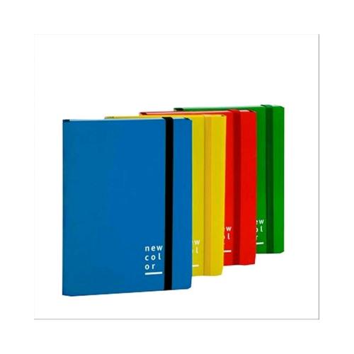 BREFIOCART NEW COLOR CARTELLA 3 LEMBI CON ELASTICO PIATTO 250X350 mm DORSO 5 CM COL. BLU