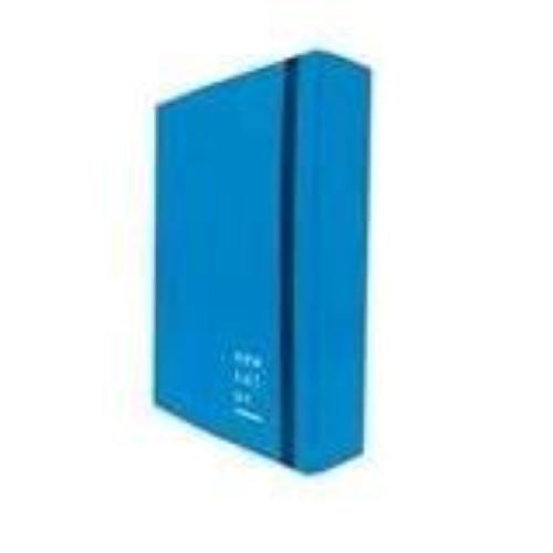 BREFIOCART NEW COLOR CARTELLE C/ELASTICO PIATTO IN CARTONCINO PLASTIFICATO 250X350MM A4 DORSO 10CM COL. BLU