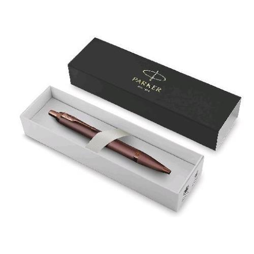 PARKER IM MONOCHROME PENNA SFERA A SFERA A SCATTO PUNTA M FUSTO E PUNTALE BORDEAUX INCHIOSTRO BLU CONFEZIONE REGALO