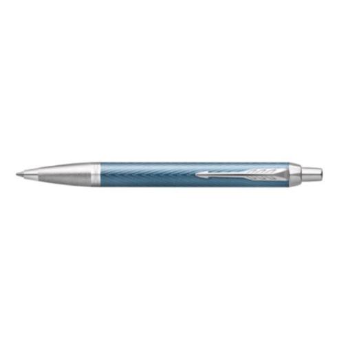 PARKER IM PREMIUM BLU GREY CT PENNA A SFERA A SCATTP PUNTA 1 mm FUSTO IN ALLUMINIO ANODIZZATO INCHIOSTRO BLU