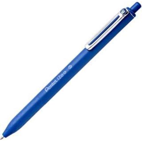 PENTEL IZEE PENNA A SFERA A SCATTO PUNTA CONICA 0.7 mm INCHIOSTRO BLU CONF 12 PZ.