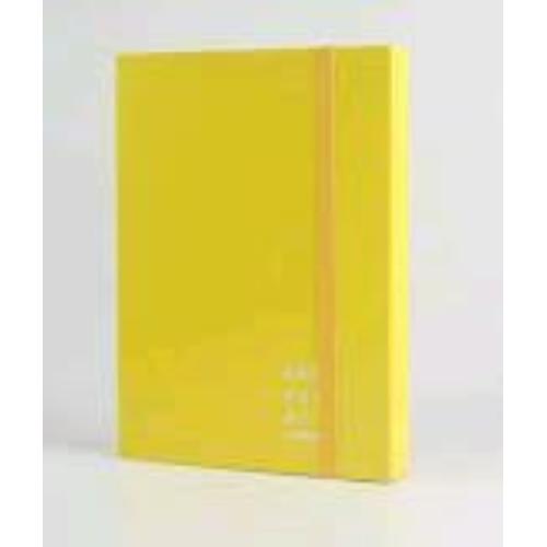 BREFIOCART NEW COLOR CARTELLE C/ELASTICO PIATTO IN CARTONCINO PLASTIFICATO 250X350MM A4 DORSO 7CM COL. GIALLO