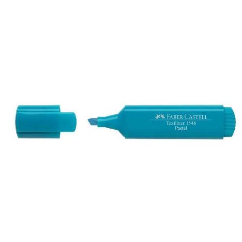 FABER CASTELL TEXTLINER 46 PASTELL EVIDENZIATORE PUNTA A SCALPELLO 1/5 mm TURCHESE CONF 10 Pz.