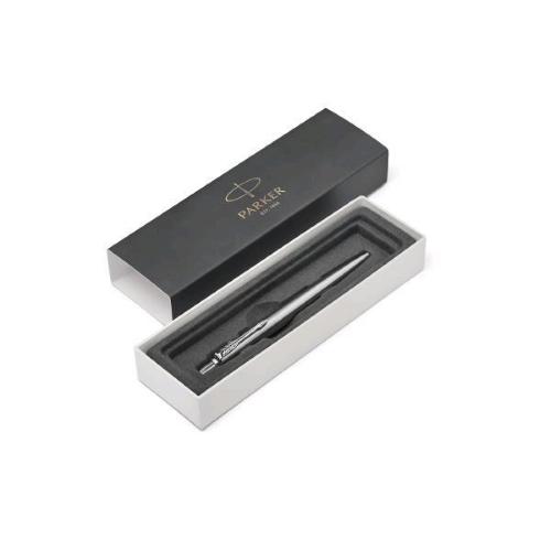 PARKER JOTTER STAINLESS STEEL CT PENNA A SFERA BLU PUNTA TONDA 1mm PUNTALE CROMATO CONF REGALO