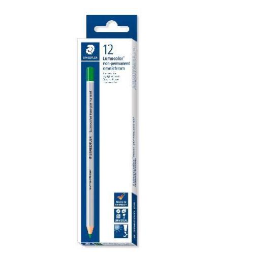 STAEDTLER LUMOCOLOR OMNICHROM MATITA VETROGAFICA TRATTO 1 mm VERDE CONF 12 Pz.