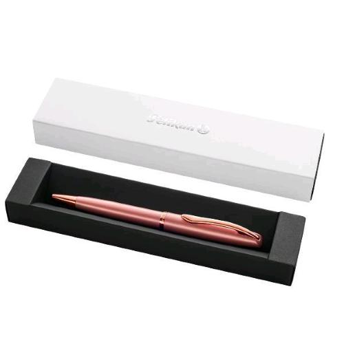 PELIKAN JAZZ NOBLE ELEGANCE PENNA A SFERA CHIUSURA A ROTAZIONE FUSTO LACCATO LUCIDO ROSE INCHIOSTRO BLU