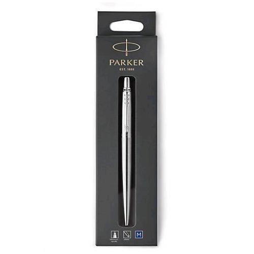 PARKER JOTTER STAINLESS STEEL PENNA A SFERA A SCATTO BLU PUNTA TONDA 1mm RICARICABILE