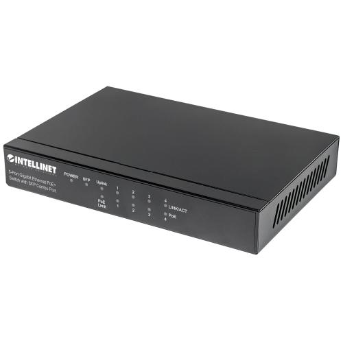 Intellinet 561174 Switch Gigabit 5 porte PoE+ 1SFP