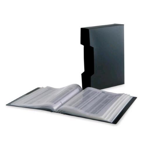 FELLOWES PORTALISTINO CON CUSTODIA IN PP 236X315MM 100 BUSTE COL. NERO