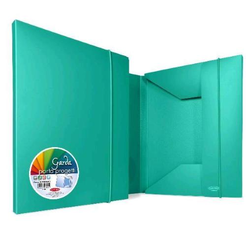 PLASTIBOR GARDA 30 CARTELLE CON ELASTICO IN PP 3 LEMBI 265X350 mm DORSO 3 CM VERDE