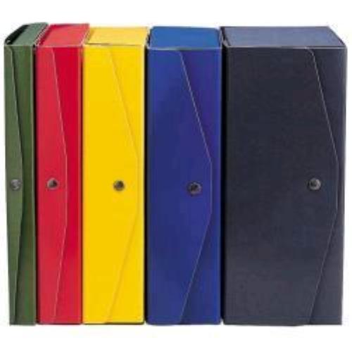 KING MEC PROJECT SCATOLA PROGETTO IN CARTONE C/BOTTONE 260X360 mm DORSO 4 CM COL. BLU CONF 5 PZ.