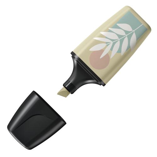 STABILO BOSS ORIGINAL MINI NATURE VIBES EVIDENZIATORE PUNTA A SCALPELLO 2/5 mm VERDE FANGO CONF 10 Pz.