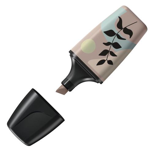 STABILO BOSS ORIGINAL MINI NATURE VIBES EVIDENZIATORE PUNTA A SCALPELLO 2/5 mm GRIGIO CONF 10 Pz.