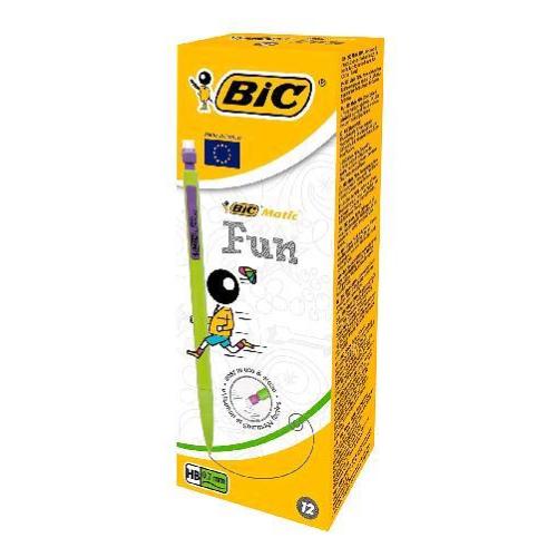 BIC MATIC FUN PORTAMINE 0.7 mm IN GRAFITE HB CON GOMMINO CONF 12 Pz.