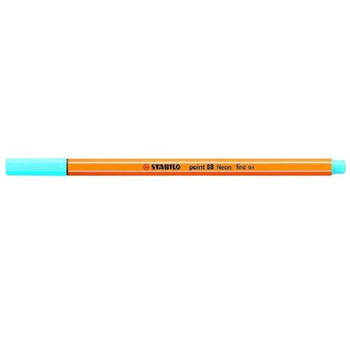 STABILO FINELINER POINT 88 PENNA PUNTA IN FIBRA COL. AZZURO NEON TRATTO 0.40mm CONF 10 Pz.