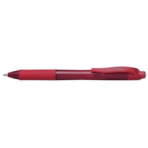 PENTEL ENERGEL X CLICK PENNA ROLLER A SCATTO INCHIOSTRO GEL ROSSO PUNTA CONICA 1 mm CONF 12 Pz.