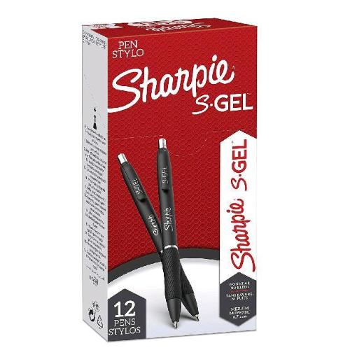SHARPIE GEL PENNA ROLLER ASCATTO PUNTA 0.7 mm INCHIOSTRO NERO CONF 12 PZ.