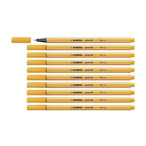 STABILO POINT 88 PENNA PUNTA IN FIBRA 0.40 mm ARANCIONE CHIARO CONF 10 Pz.