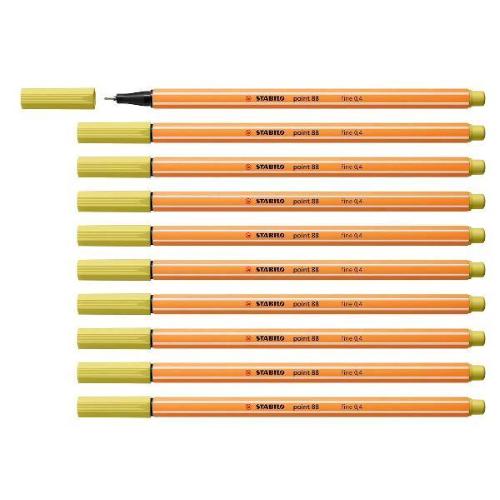 STABILO POINT 88 PENNA PUNTA IN FIBRA 0.40 mm MOSTARDA CONF 10 Pz.