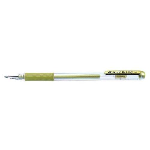 PENTEL HYBRID GRIP PENNA ROLLER INCHIOSTRO GEL ORO PUNTA TONDA 0.80 mm CONF 12 Pz.