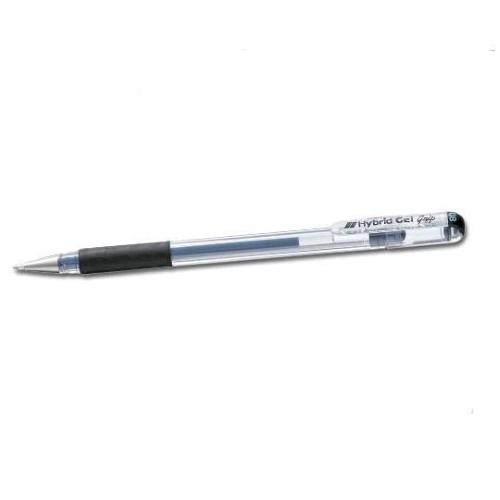PENTEL HYBRID GRIP PENNA ROLLER INCHIOSTRO GEL ARGENTO PUNTA TONDA 0.80 mm CONF 12 Pz.