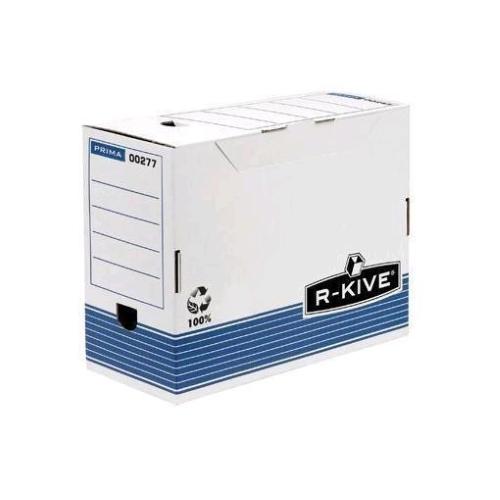 FELLOWES R-KIVE SCATOLA ARCHIVIO IN CARTONE 161X264X328 mm COL. BIANCO/BLU CONF 10 Pz.