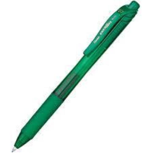 PENTEL ENERGEL X PENNA ROLLER A SCATTO INCHIOSTRO GEL VERDE PUNTA CONICA 0.70 mm CONF 12 Pz.