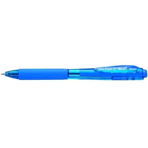 PENTEL FEEL IT WOW PENNA ASFERA A SCATTO PUNTA CONICA 1mm FUSTO TRIANGOLARE INCHIOSTRO AZZURRO CONF 12 Pz.