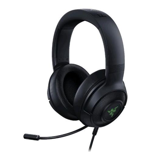 RAZER KRAKEN V3 X CUFFIE GAMING RGB USB DRIVER TRIFORCE MICROFONO CARDIOIDE RAZER CHROMA RGB 7.1 SURROUND SOUND BLACK
