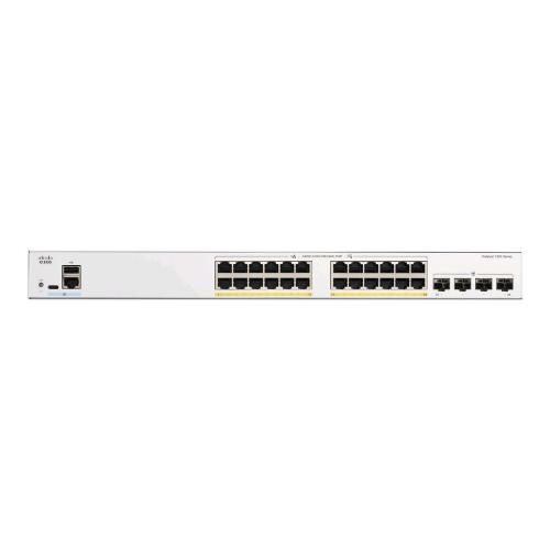 CISCO CATALYST 1300-24FP-4G SWITCH GESTITO L3 - 24 x 10/100/1000 (PoE+) + 4 x Gigabit SFP PoE+ (370 W) MONTABILE SU RACK