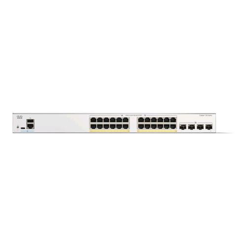CISCO CATALYST 1300-24P-4X SWITCH GESTITO L3 24 x 10/100/1000 (PoE+) + 4 x 10 Gigabit SFP+ PoE+ (195 W) MONTABILE SU RACK