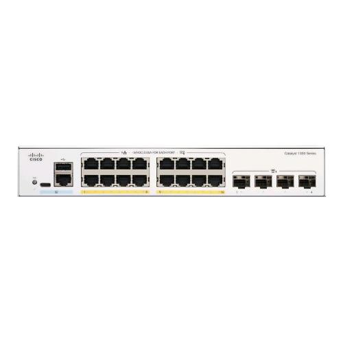 CISCO CATALYST C1300-16P-4X SWITCH GESTITO L3 - 16 x 10/100/1000 (PoE+) + 4 x 10Gb Ethernet SFP+ PoE+ (120 W) MONTABILE SU RACK