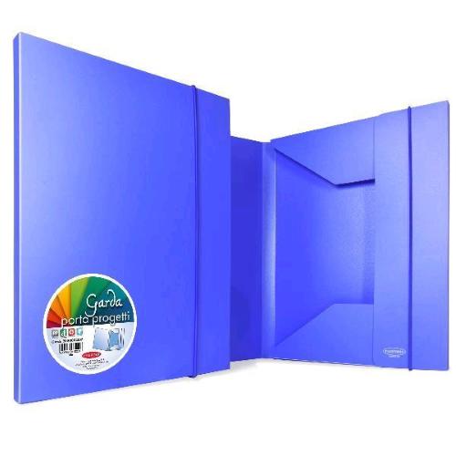 PLASTIBOR GARDA 3L CARTELLINA 3 LEMBI IN PP CON ELASTICO 260X350 mm BLU