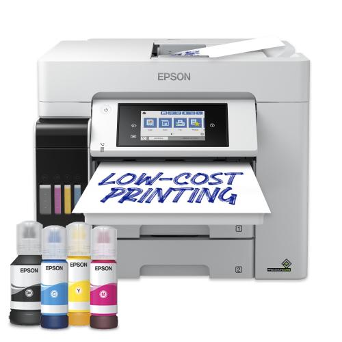 EPSON ECOTANK PRO ET-5885 STAMPANTE MULTIFUNZIONE INK JET A COLORI A3 WI-FI SCANNER PIANO E ADF FAX A COLORI 33,6 Kbit/s 250 FOGLI LAN USB 25ppm BIANCO