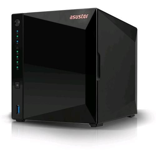 ASUSTOR DRIVESTOR 4 PRO GEN2 AS3304T V2 4 BAY NAS ENCLOSURE STORAGE 1,7 GHz QUAD-CORE RAM 2GB DDR4 2,5 GbE NETWORK ATTACHED STORAGE PER ARCHIVIAZIONE CLOUD NERO