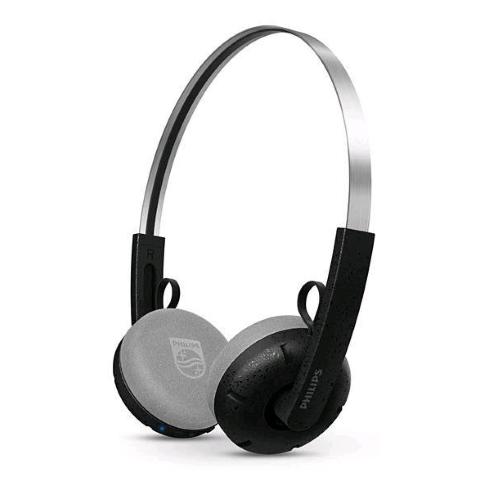 PHILIPS TAH2000BK/00 THE RINGO CUFFIE RETRO' ON EAR WIRELESS BLUETOOTH MULTIPOINT FINO A 26 ORE DI RIPRODUZIONE NERO