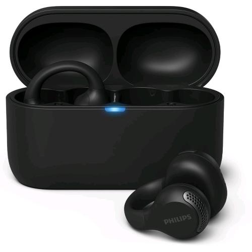 PHILIPS TAQ2000BK AURICOLARI EAR-CUFF TRUE WIRELESS OPEN-EAR MULTIPOINT BLUETOOTH - 28 ORE DI RIPRODUZIONE, RICARICA TASCABILE, CHIAMATE CHIARE PER SPOSTAMENTI ED ALLENAMENTO - NERO