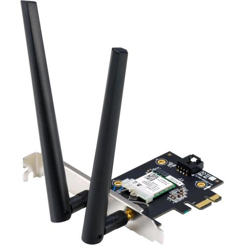 ASUS PCE-BE6500 ADATTATORE DI RETE WIRELESS WI-FI 7 TRI BAND BLUETOOTH 5.4 PCIe 2 ANTENNE REGOLABILI