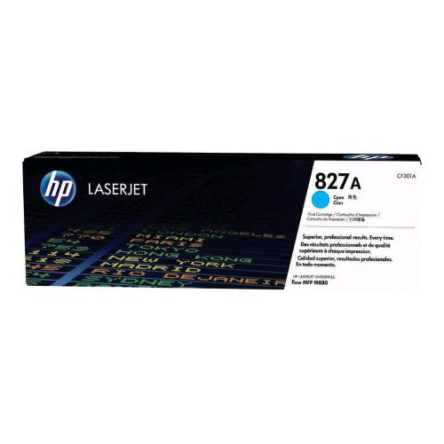 HP 827A TONER CIANO PER COLOR LASERJET MANAGED FLOW MFP M880; LASERJET ENTERPRISE FLOW MFP M880 32.000 PAGINE