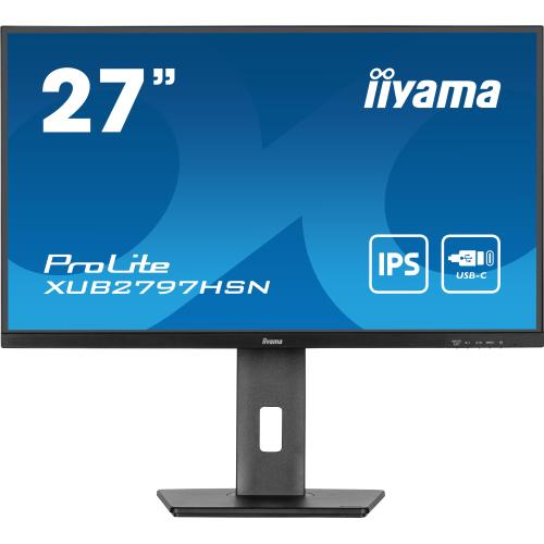 IIYAMA PROLITE XUB2797HSN-B2 27" LED FULL HD IPS 300 CD/mq CONTRASTO 1000:1 1ms 100Hz ALTOPARLANTI HUB USB - 1x HDMI 1 x DISPLAYPORT NERO