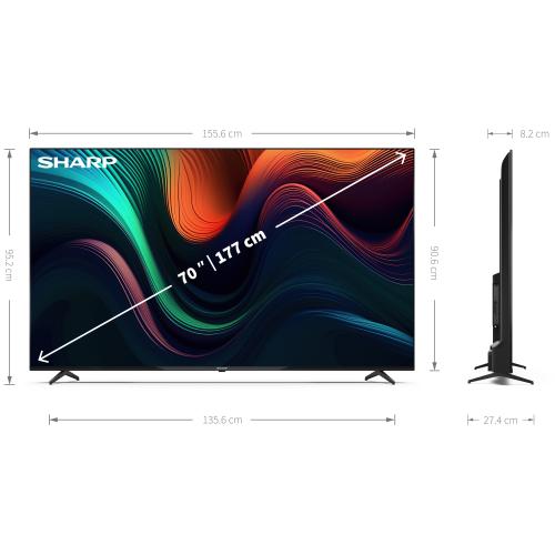 TV 70 SHARP LED 70GL4760E 4K UHD GOOGLE TV SMART TV SAT HARMAN