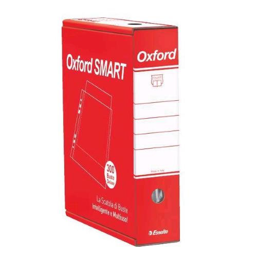 ESSELTE OXFORD SMART BUSTE DELUXE CON FORATURA IN PP 220X300 mm TRASPARENTE CONF 300 Pz. IN SCATOLA CONTENITORE