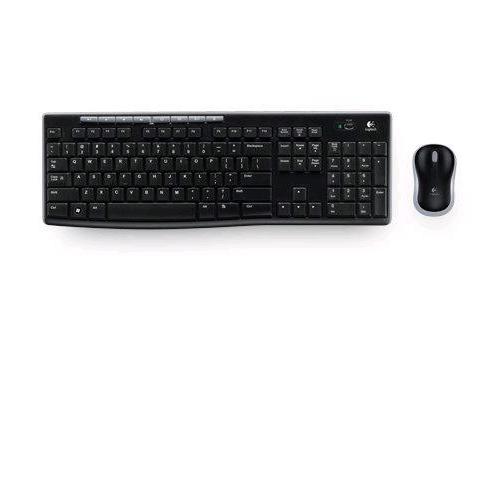 LOGITEC MK270 SET MOUSE E TASTIERA WIRELESS 2.4 GHZ 1.000 DPI LAYOUT INTERNAZIONALE INGLESE COLORE NERO