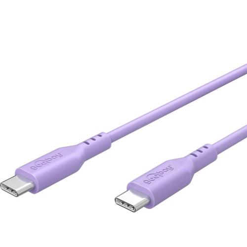 Cavo USB-C&trade; Maschio/Maschio USB 2.0 in Silicone 1,5 metri Viola