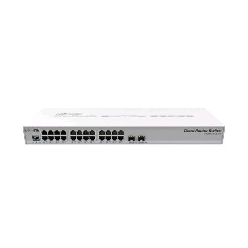 MIKROTIK CRS326-24G-2S+RM CLOUD ROUTER SWITCH GESTITO L2 24 PORTE Gigabit Ethernet (10/100/1000 + 2 PORTE SFP+ MONTABILE SU RACK GRIGIO