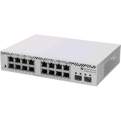 MIKROTIK CSS318-16G-2S+IN CLOUD SMART SWITCH 16 PORTE Gigabit Ethernet (10/100/1000 + 2P UPLINK SFP+ MONTABILE A RACK