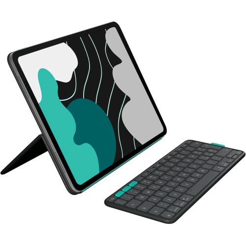 LOGITECH FLIP FOLIO CUSTODIA CON TASTIERA PER iPAD PRO (M4) E iPAD AIR DA 13" (M2 E M3) (2024, 2025) PROTETTIVA E RIPIEGABILE TASTIERA MULTI DISPOSITIVO BLUETOOTH ITA QWERTY - GRAPHITE